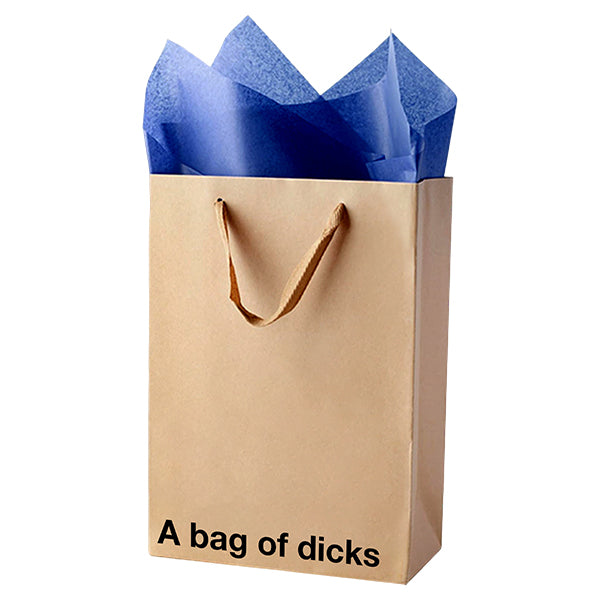 "A bag of dicks" Funny Profanity Gift Bag - Offensive Crayons
