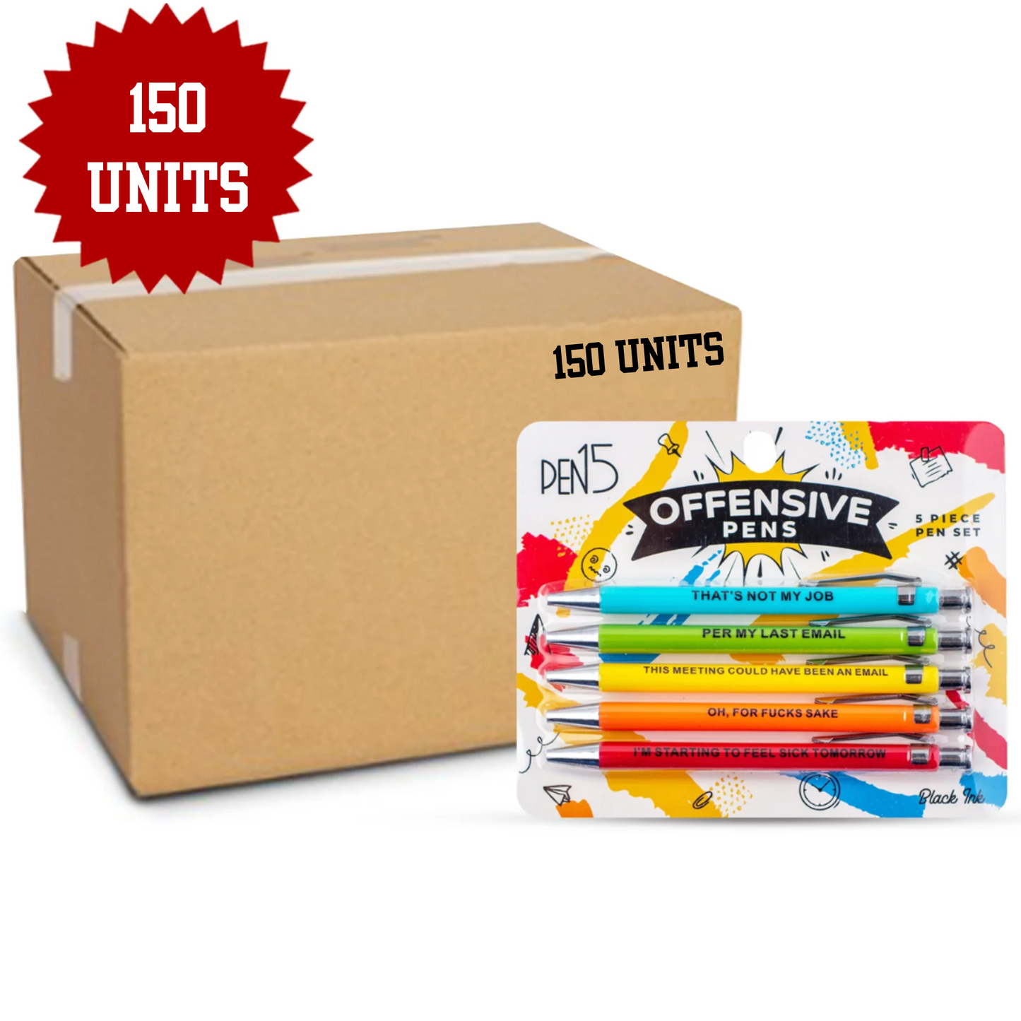 Offensive Pens, 150pc case - Offensive Crayons