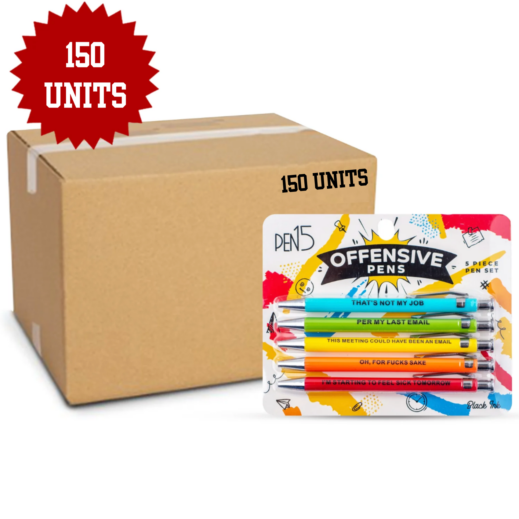 Offensive Pens, 150pc case - Offensive Crayons