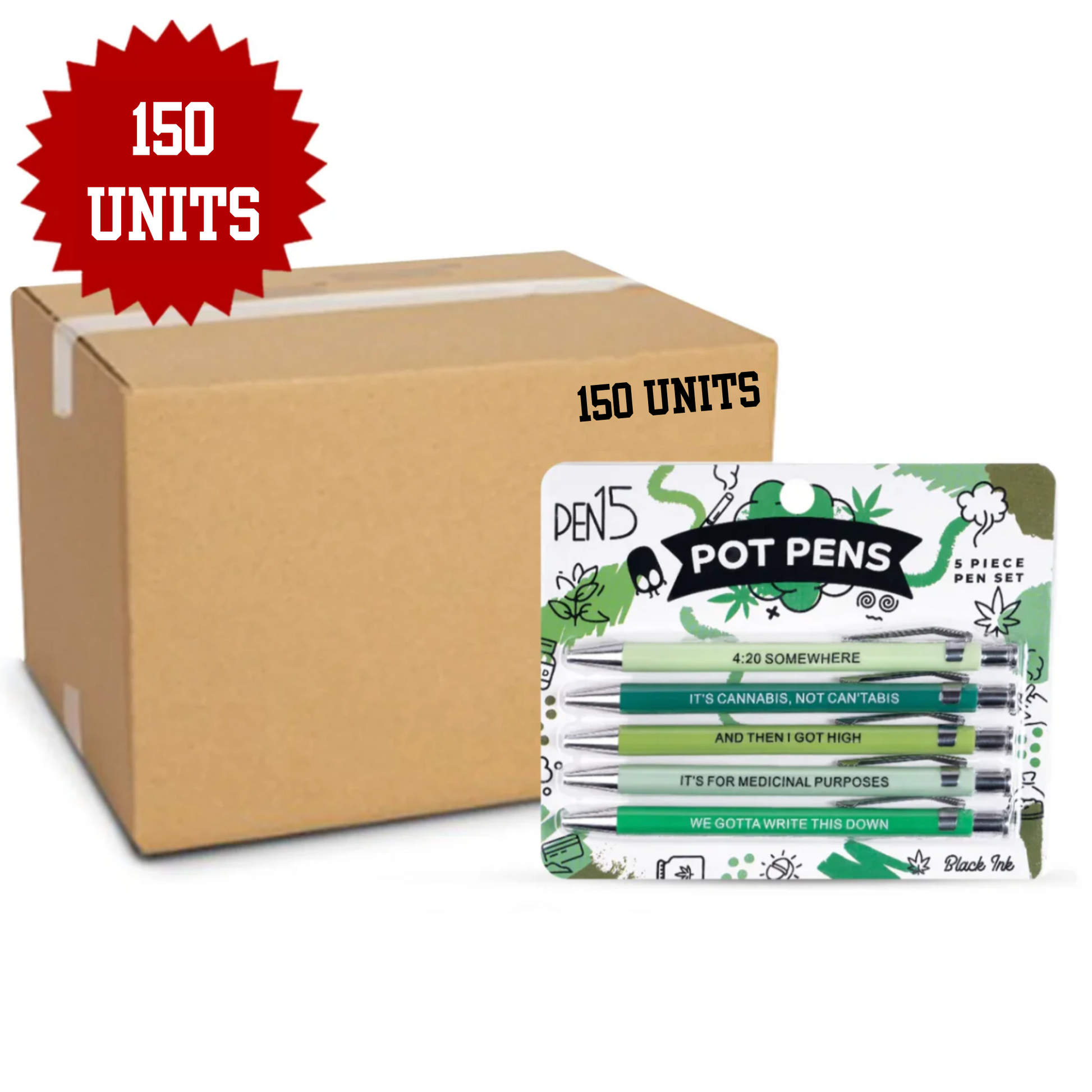 Pot Pen, 150 pc case - Offensive Crayons