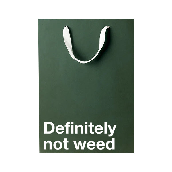 "Definitely not weed" Funny Stoner Gift Bag - Offensive Crayons