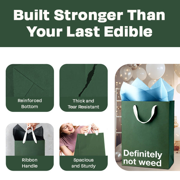 "Definitely not weed" Funny Stoner Gift Bag - Offensive Crayons