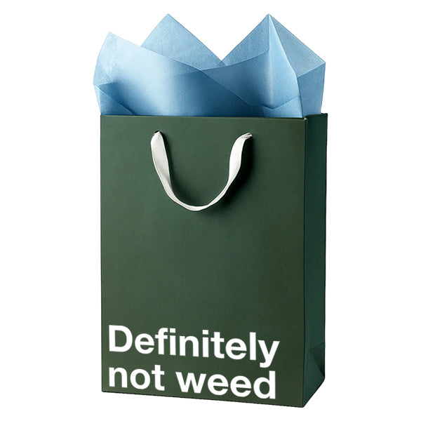"Definitely not weed" Funny Stoner Gift Bag - Offensive Crayons