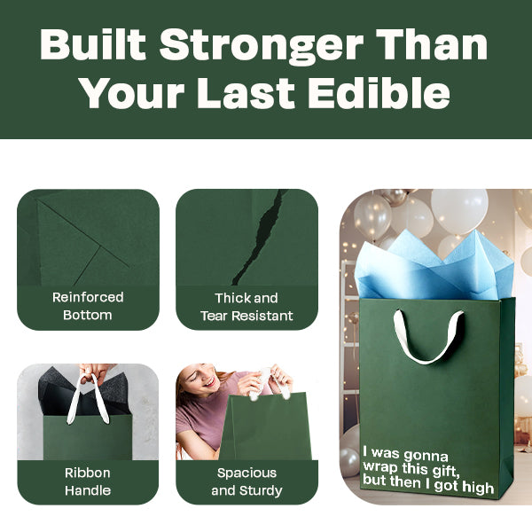 "But then I got high" Funny Stoner Gift Bag - Offensive Crayons