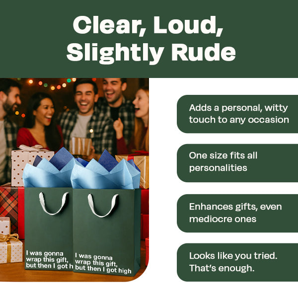 "But then I got high" Funny Stoner Gift Bag - Offensive Crayons