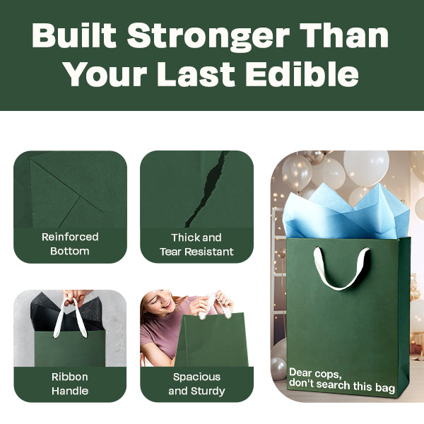 "Dear cops, don't search this bag" Funny Stoner Gift Bag - Offensive Crayons