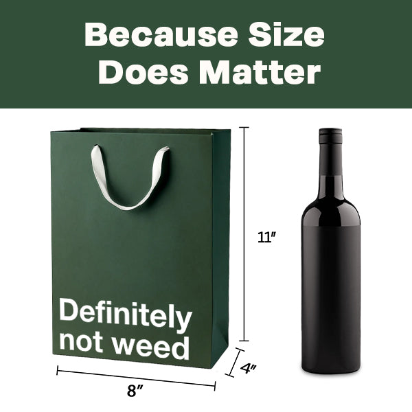 "Definitely not weed" Funny Stoner Gift Bag - Offensive Crayons