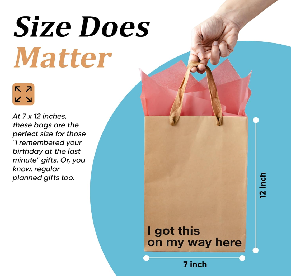 Funny adult kraft gift bags for unique occasions