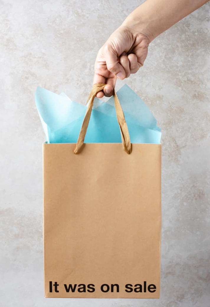 Funny kraft gift bag pack for adults, eco-friendly