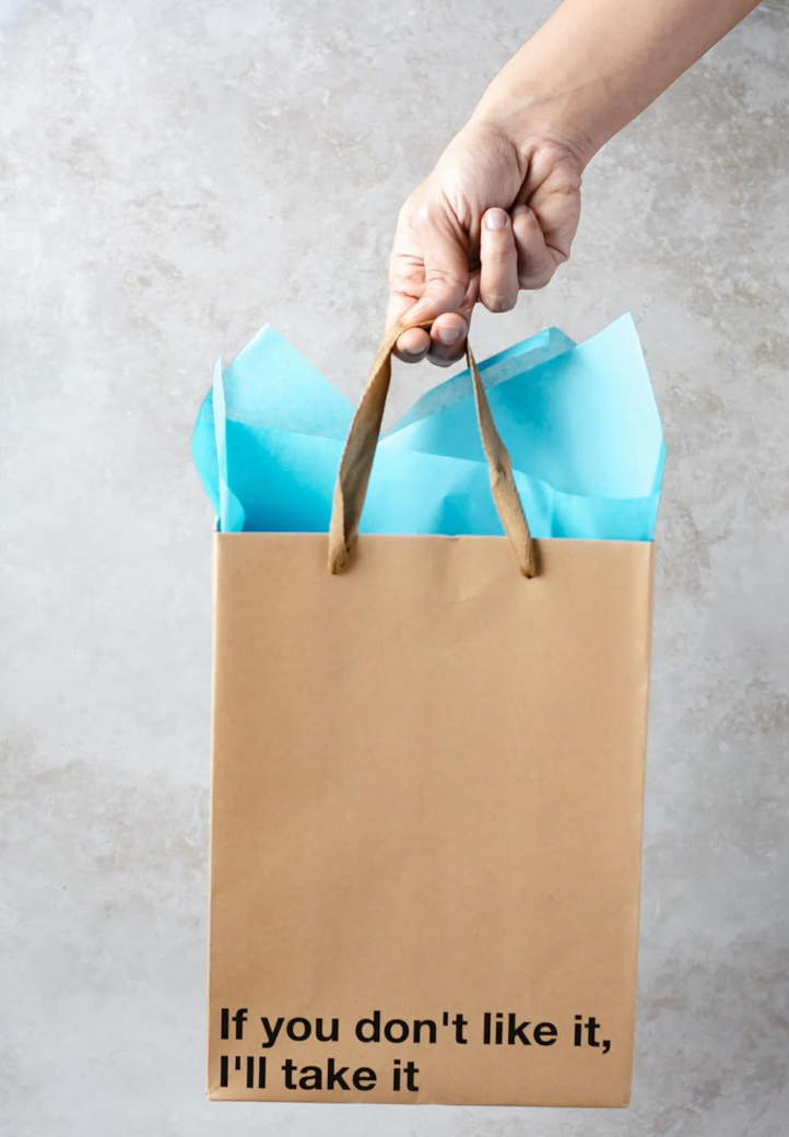 Funny kraft gift bag pack for adults, eco-friendly