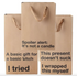 Funny kraft gift bag set for adult gifts