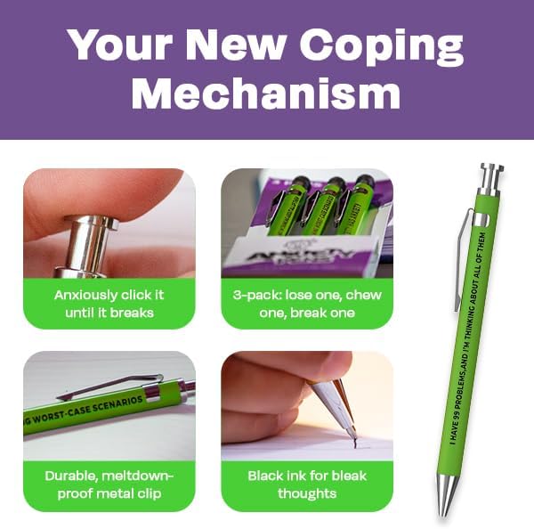 3pc Anxiety Pen Set - Offensive Crayons