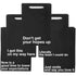 Black funny gift bags set featuring humorous sayings for gifts to lower expectations.