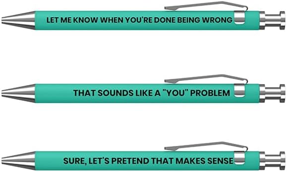 3pc Passive Aggressive Pen Set - Offensive Crayons