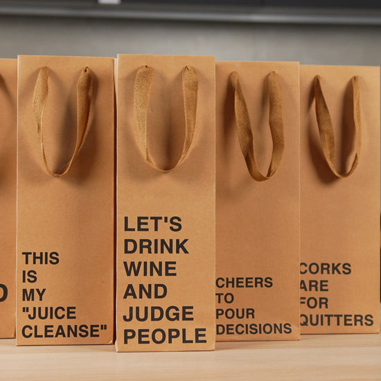 "This is my Juice Cleanse" wine gift bag – eco-friendly funny wine bag.