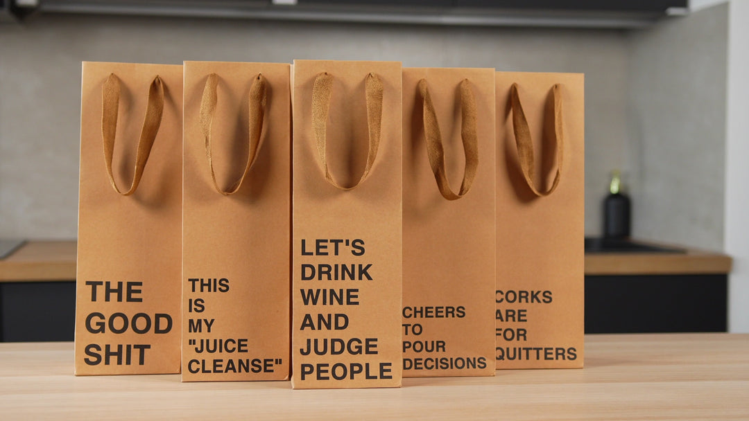 "This is my Juice Cleanse" wine gift bag – eco-friendly funny wine bag.