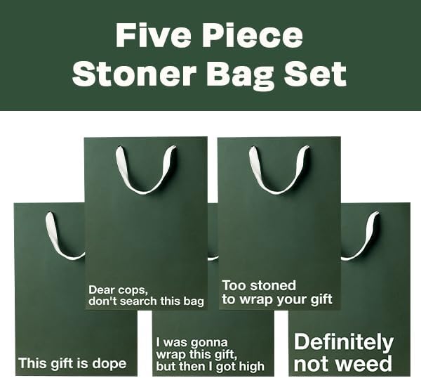 Funny Stoner Gift Bag Set - 5pc - Offensive Crayons