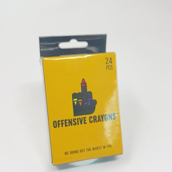 Original Offensive Crayons – 24 vibrant adult crayons with bold crayon colors for fun artwork.