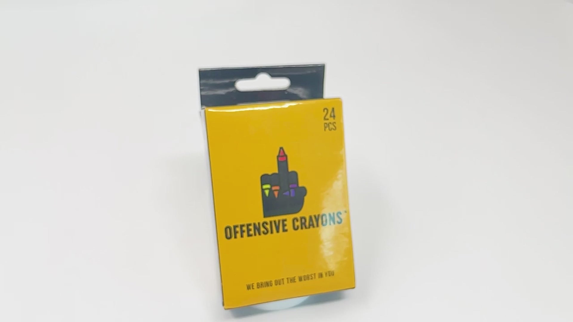 Original Offensive Crayons – 24 vibrant adult crayons with bold crayon colors for fun artwork.