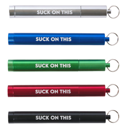 "Suck On This" Straws (ALL 5 colors) - Offensive Crayons