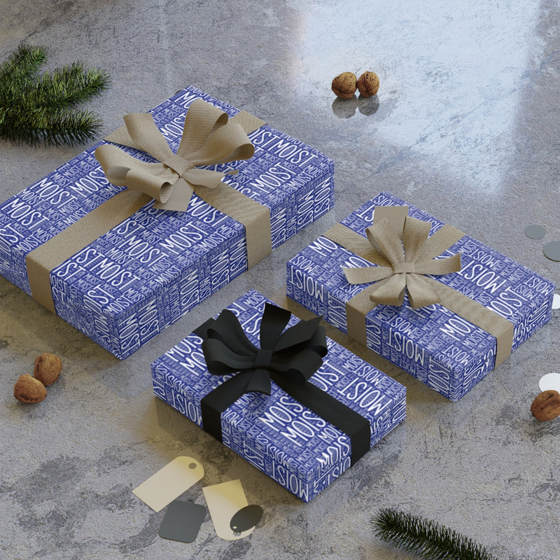 MOIST Wrapping Paper [Blue] - Offensive Crayons
