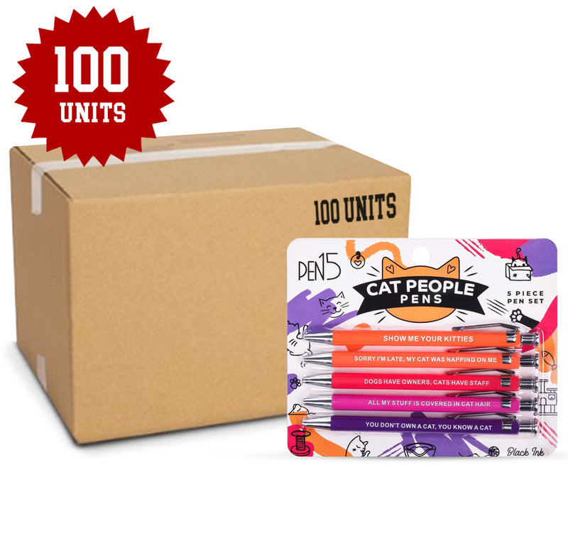 Cat People Pens, 100 pc case - Offensive Crayons