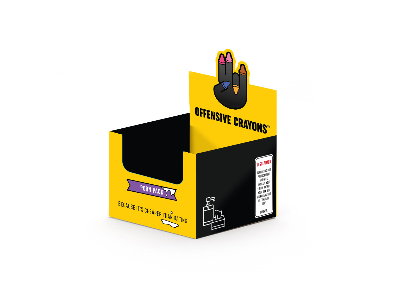 Retail display stand for Porn Edition crayons