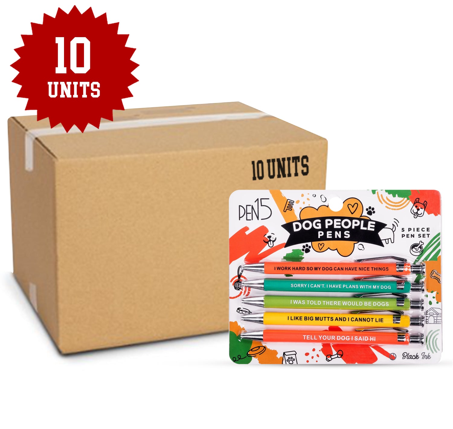 Dog People Pens, 10 pc - Offensive Crayons