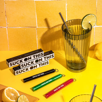 "Suck On This" Straws (ALL 5 colors) - Offensive Crayons