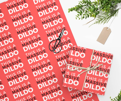 Massive Dildo Wrapping Paper - Offensive Crayons