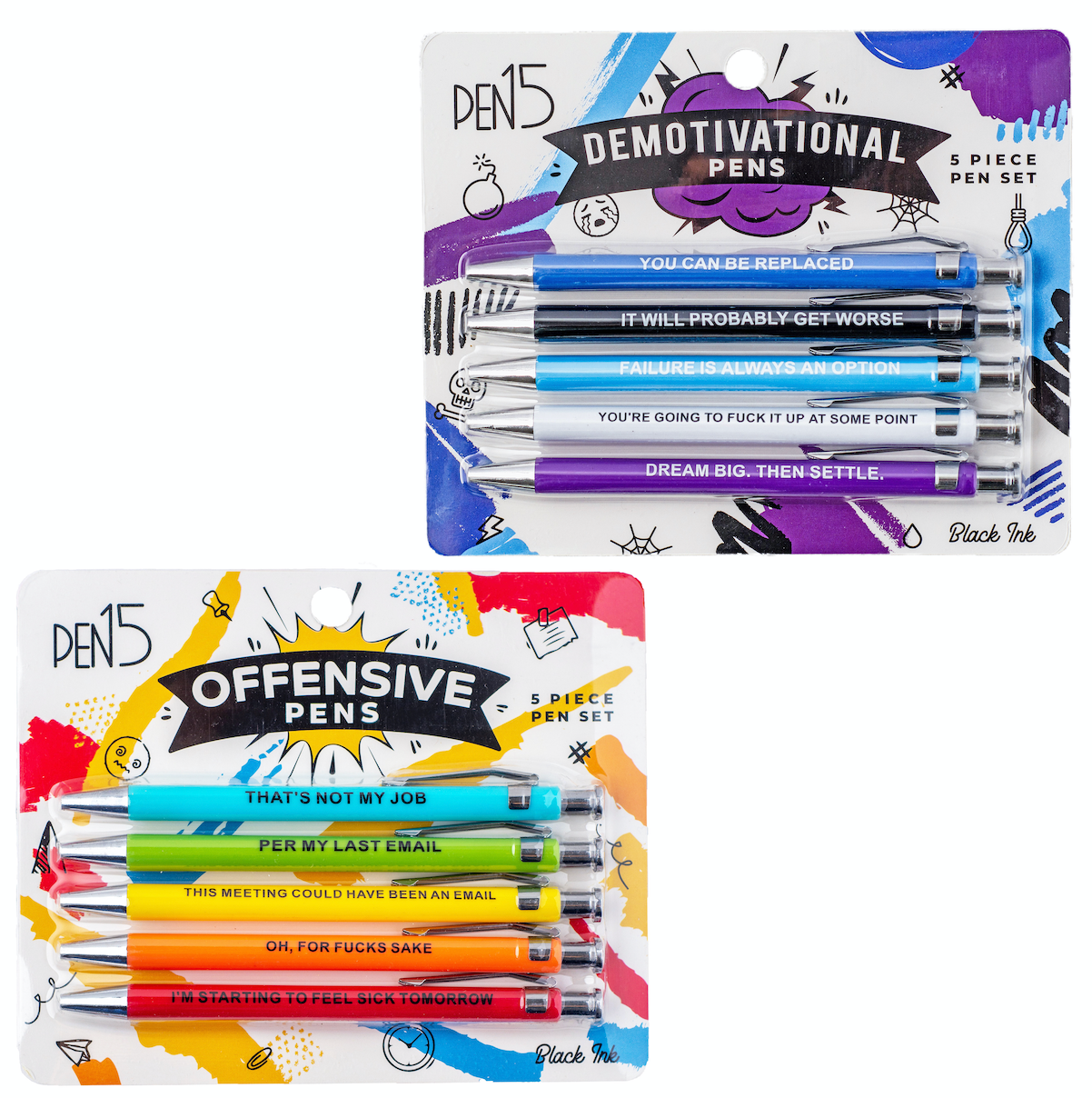 Funny & sarcastic pens bundle pack for gifts