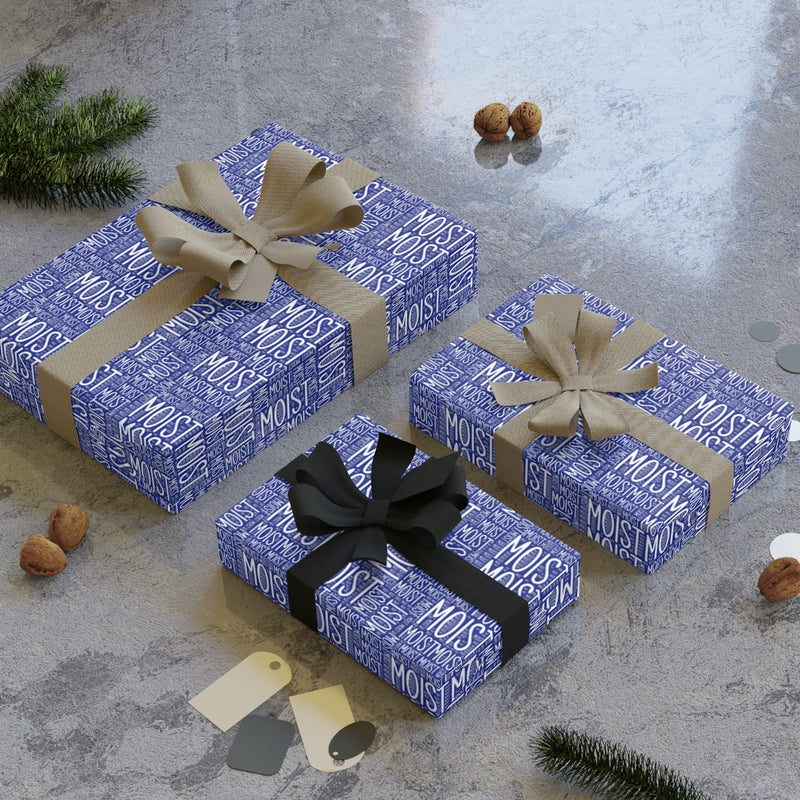 MOIST Wrapping Paper [Blue] - Offensive Crayons