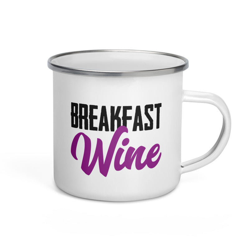 Breakfast Wine Enamel Mug - Offensive Crayons