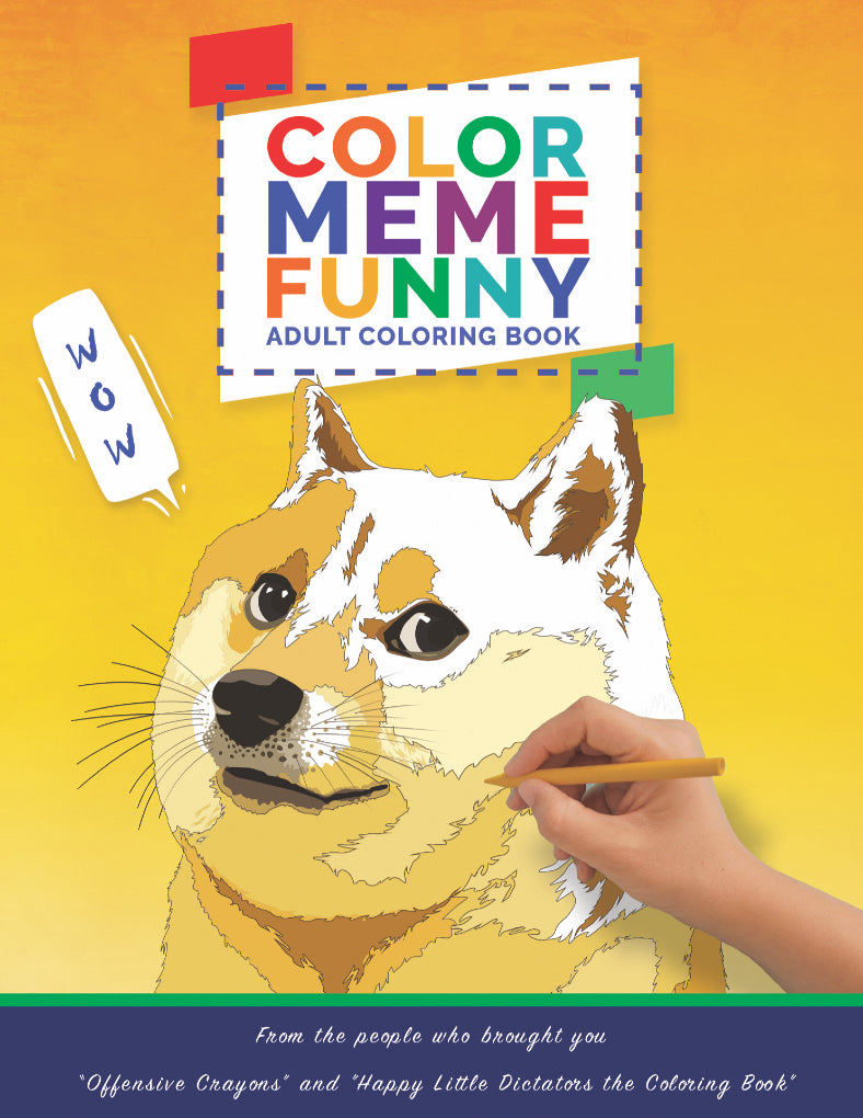 10-pack of meme coloring books featuring funny, unique designs for adults.