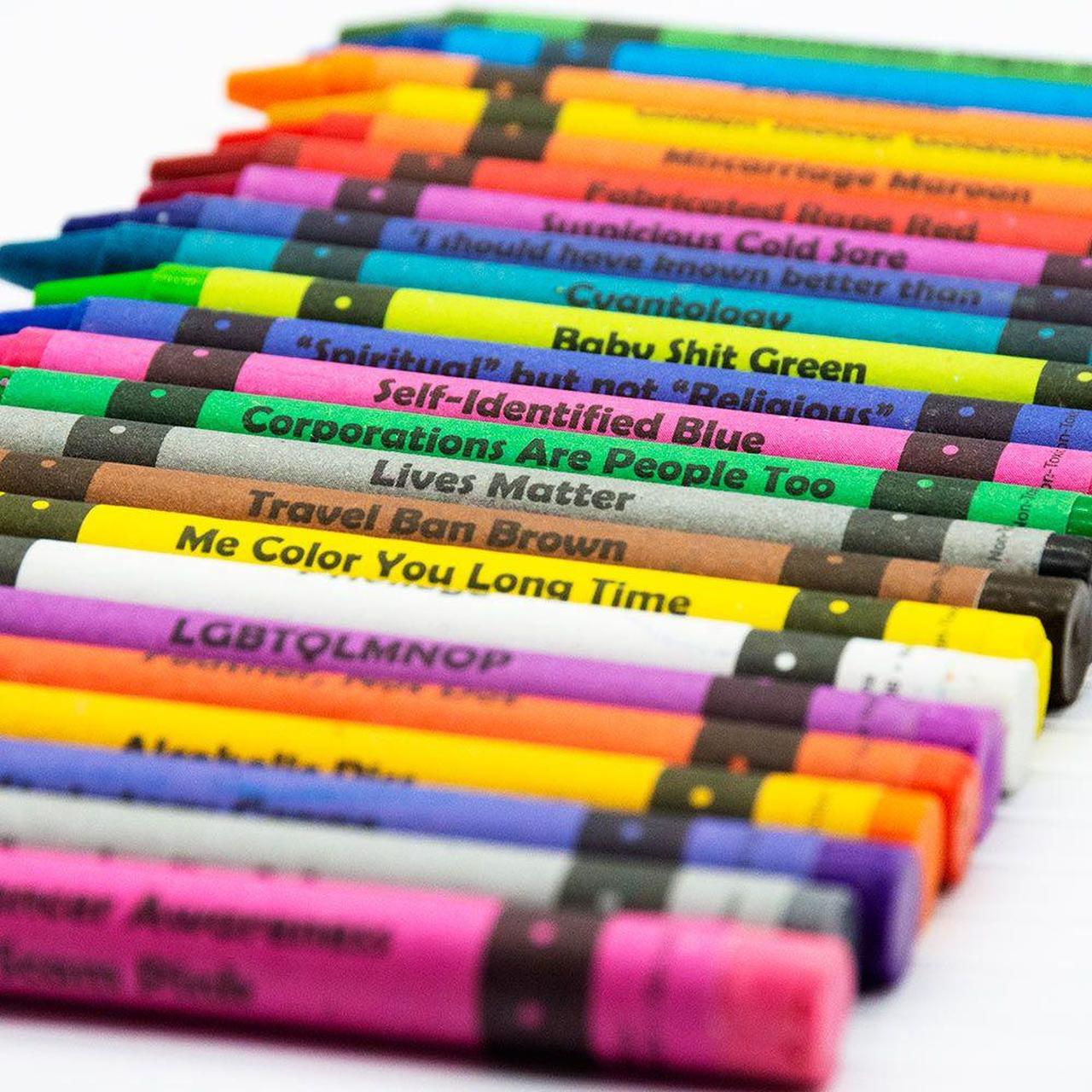 Offensive Crayons 12 pc case, colorful crayons for adults, pencil crayons in bulk.