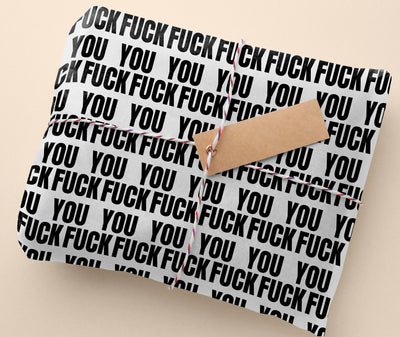 Fuck You Wrapping Paper - Offensive Crayons